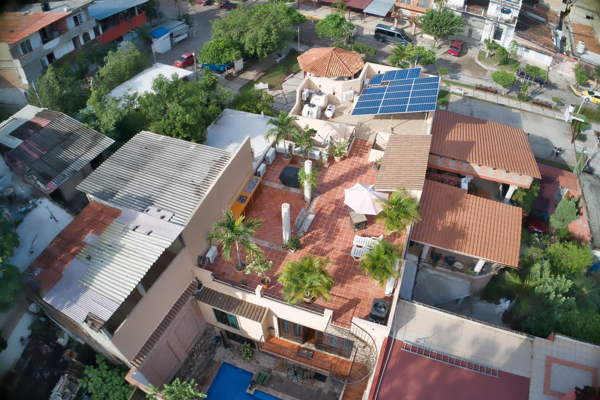 rooftop patio in villa maria